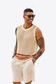 Runcati Mens Beige Sleeveless Tank Tops