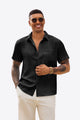 Runcati Mens Black Button Down Shirts