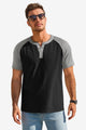 Runcati Mens Black Henley Shirts