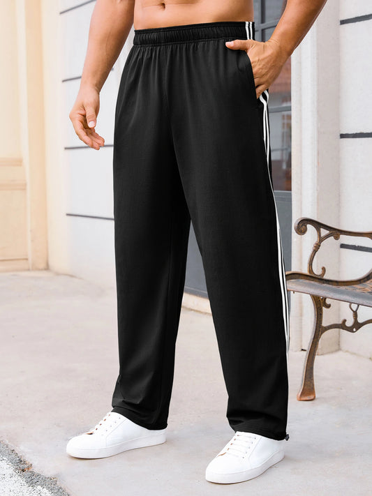 Runcati Mens Black Y2K Parachute Track Pants