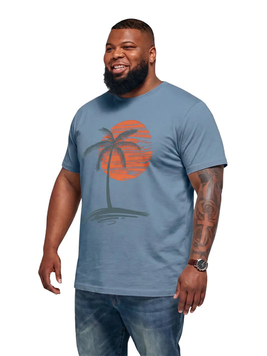 Runcati Mens Blue Big and Tall Shirts