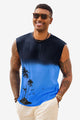Runcati Mens Blue Graphic Tank Tops