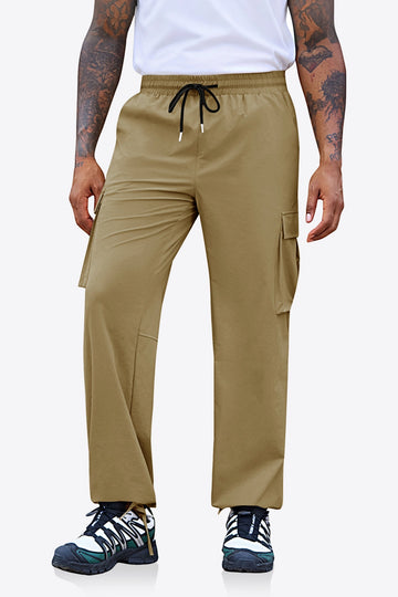 Runcati Mens Brown Cargo Pants