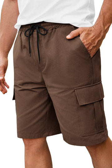 Runcati Mens Brown Cargo Shorts