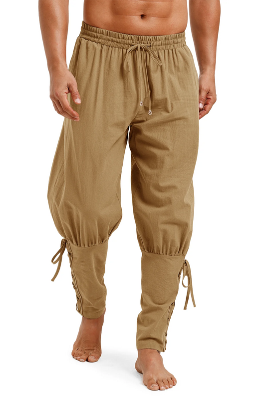 Runcati Mens Brown Costume Pants
