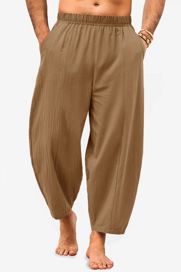 Runcati Mens Brown Harem Pants