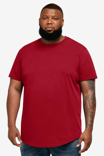Runcati Mens Burgundy Crew Neck Casual T-Shirt