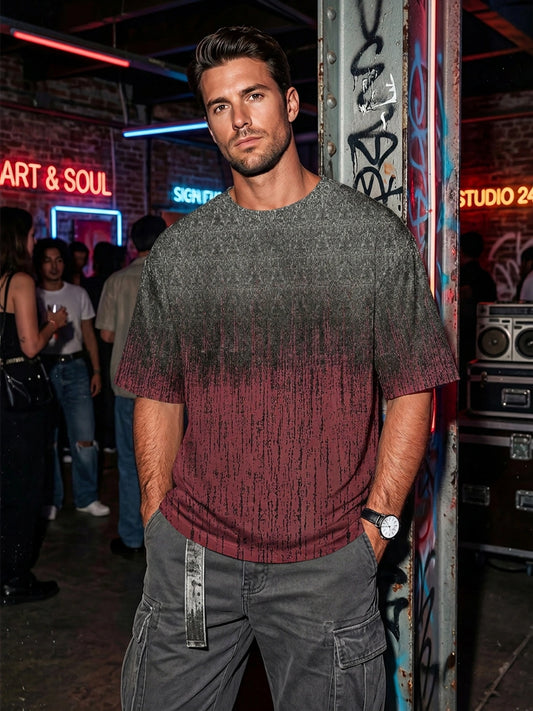 Runcati Mens Burgundy Oversized T Shirt