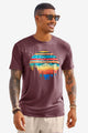 Runcati Mens Burgundy Short Sleeve T-Shirts