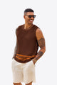Runcati Mens Coffee Sleeveless Tank Tops