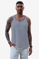 Runcati Mens Dark Blue Workout Tank Tops