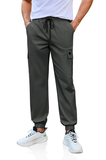 Runcati Mens Dark Grey Cargo Pants