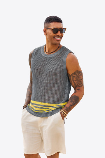 Runcati Mens Dark Grey Sleeveless Tank Tops