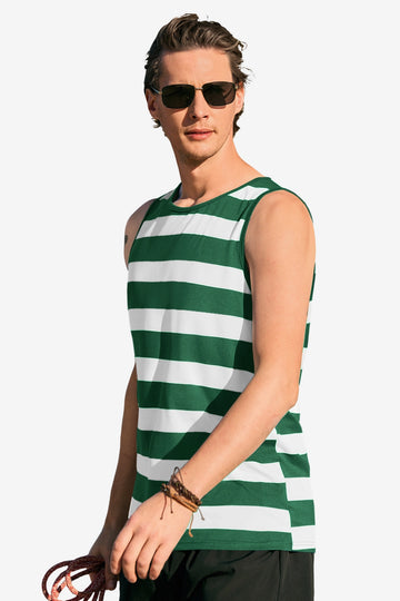 Runcati Mens Green Workout Tank Tops