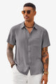 Runcati Mens Grey Button-down Shirts