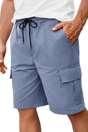 Runcati Mens Grey Cargo Shorts