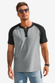 Runcati Mens Grey Henley Shirts