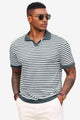 Runcati Mens Grey Knit Polo Shirts