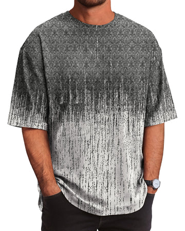 Runcati Mens Grey Oversized T Shirt