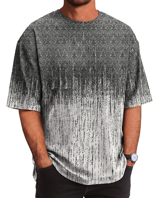 Runcati Mens Grey Oversized T Shirt
