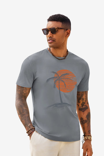 Runcati Mens Grey Short Sleeve T-Shirts