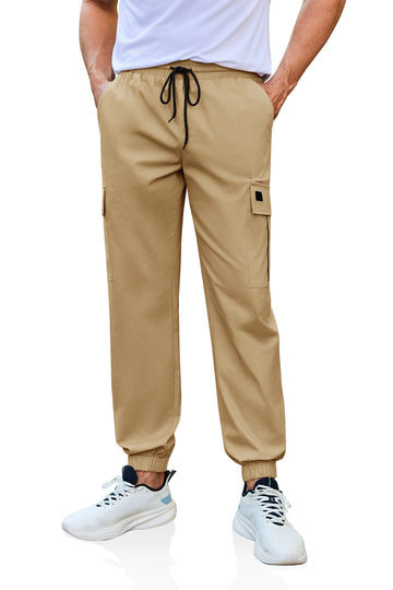 Runcati Mens Khaki Cargo Pants