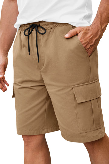 Runcati Mens Khaki Cargo Shorts