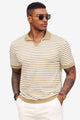 Runcati Mens Khaki Knit Polo Shirts