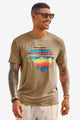 Runcati Mens Khaki Short Sleeve T-Shirts