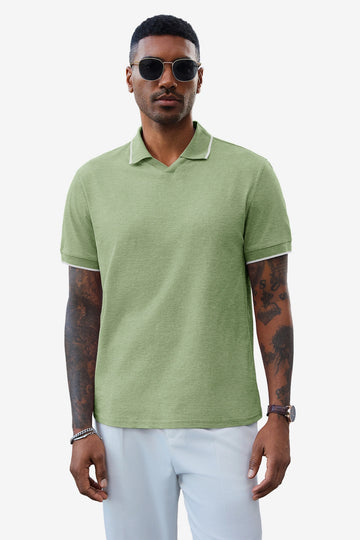 Runcati Mens Light Green Polo Shirts