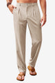 Runcati Mens Light Khaki Casual Pants
