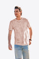 Runcati Mens Light Pink Crew Neck T-Shirt