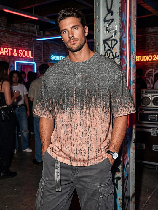 Runcati Mens Light Pink Oversized T Shirt