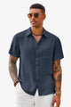 Runcati Mens Navy Button-down Shirts