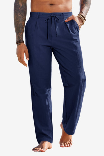 Runcati Mens Navy Casual Pants