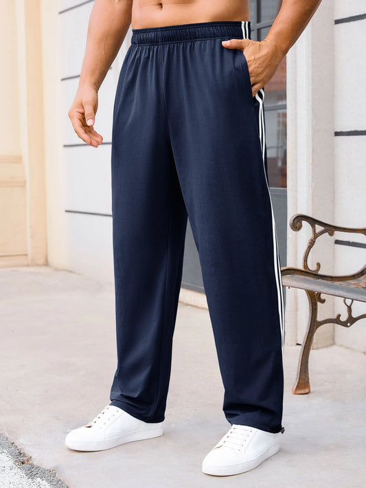 Runcati Mens Navy Y2K Parachute Track Pants