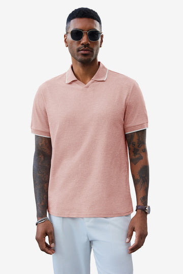 Runcati Mens Pink Polo Shirts