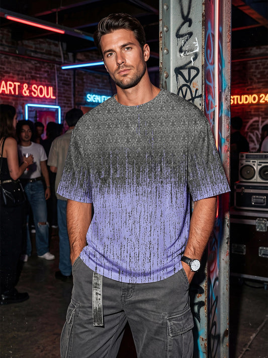 Runcati Mens Purple Oversized T Shirt
