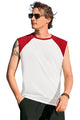 Runcati Mens Red Casual Raglan Sleeves Workout Tank Tops