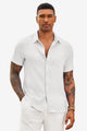 Runcati Mens White Button Down Shirts