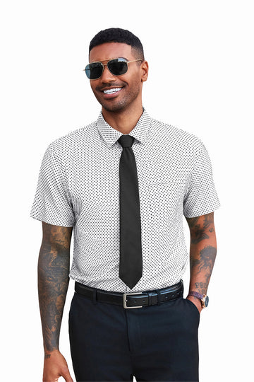 Runcati Mens White Button Down Shirts