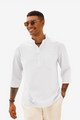 Runcati Mens White Casual Henley Shirts