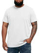 Runcati Mens White Crew Neck Casual T-Shirt