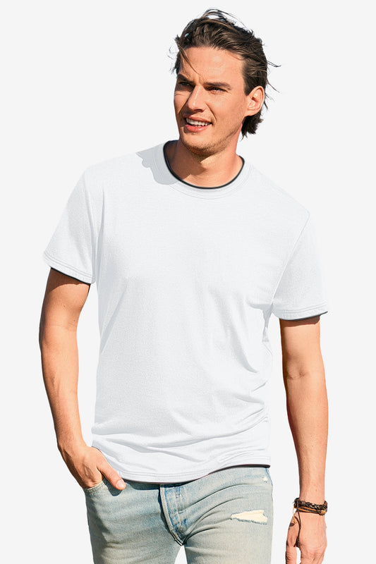 Runcati Mens White Crew Neck T Shirts