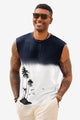 Runcati Mens White Graphic Tank Tops