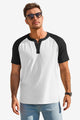 Runcati Mens White Henley Shirts