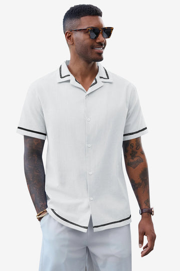 Runcati Mens White Short Sleeve Shirt