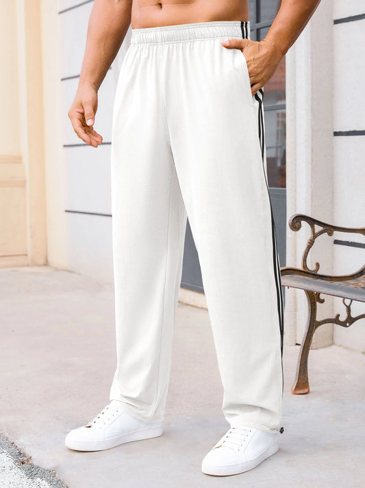 Runcati Mens White Y2K Parachute Track Pants