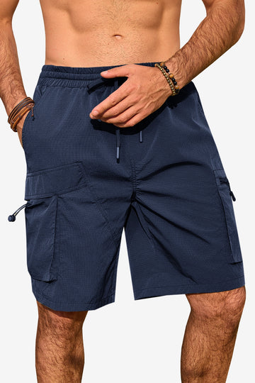 Runcati Navy Blue Cargo Shorts