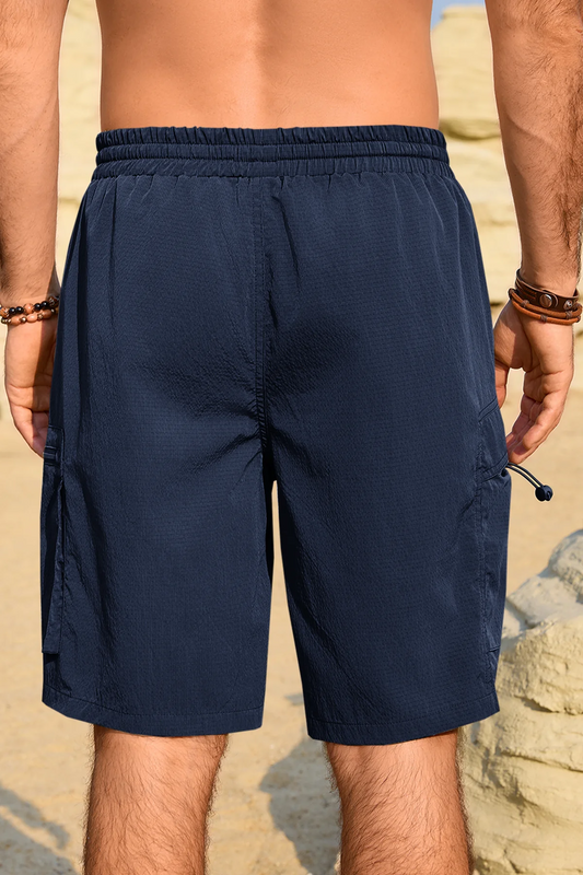 Runcati Navy Blue Cargo Shorts